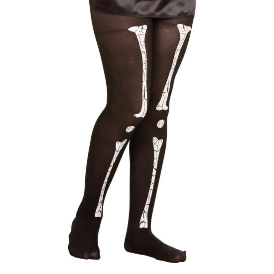 Meia-calça esqueleto infantil 3 tamanhos