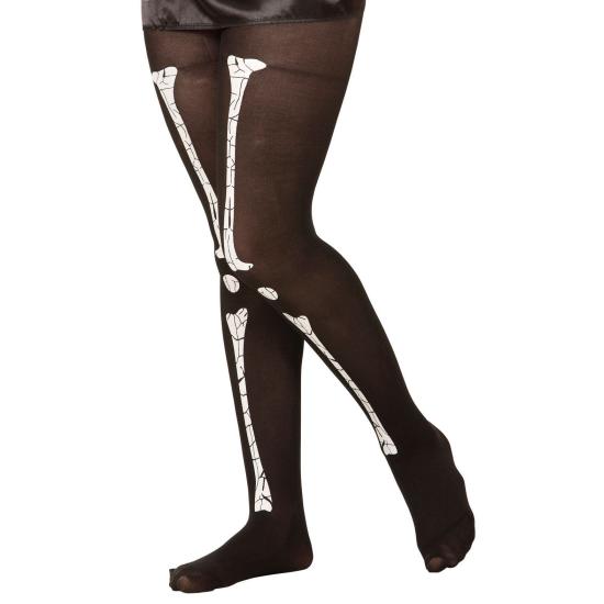 Meia-calça esqueleto infantil 3 tamanhos