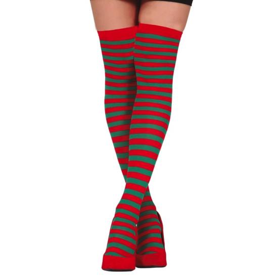 Meias Adulto Verdes e Vermelhas