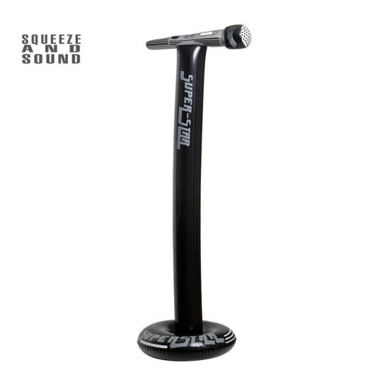 Microfone de barra inflável.