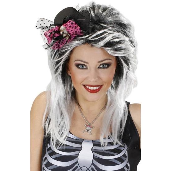 Mini Chapéu com Caveira e Laço