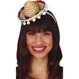 Mini sombrero de mexicano para mujer