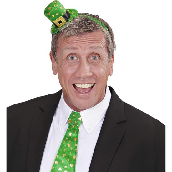 Mini chapéu verde de São Patrício em uma tiara | Acessórios para festa