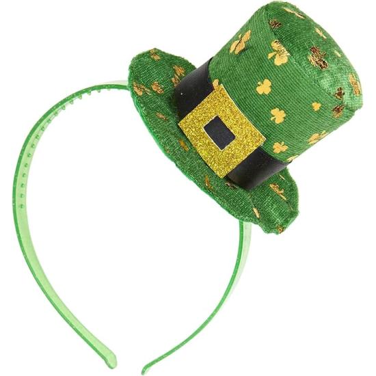 Mini chapéu verde de São Patrício em uma tiara | Acessórios para festa