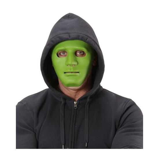 Máscara de fantasia verde anônima