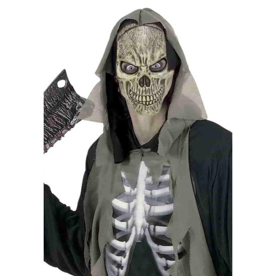 Máscara de caveira em espuma de látex.