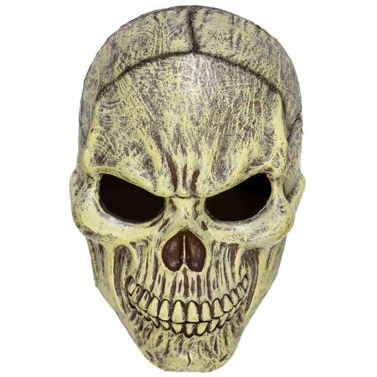 Máscara de caveira em espuma de látex.