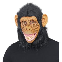 Máscara de Chimpanzé de Látex com Cabelo – Widmann | Fantasia para Adulto