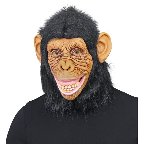 Máscara de Chimpanzé de Látex com Cabelo – Widmann | Fantasia para Adulto Máscara de Chimpanzé de Látex com Cabelo – Widmann | Fantasia para Adulto