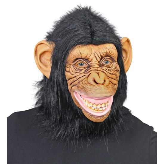 Máscara de Chimpanzé de Látex com Cabelo – Widmann | Fantasia para Adulto Máscara de Chimpanzé de Látex com Cabelo – Widmann | Fantasia para Adulto