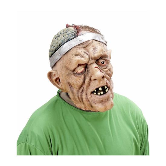 Máscara de cirurgia de Halloween com cabelo.