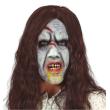 Máscara con Pelo Niña Poseída de Látex