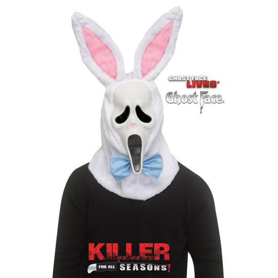Máscara de coelho da Páscoa com cara de fantasma – O terror mais engraçado