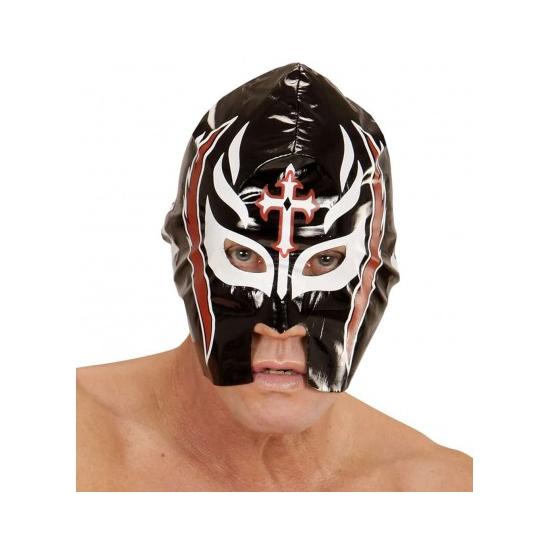 Máscara de luta preta..