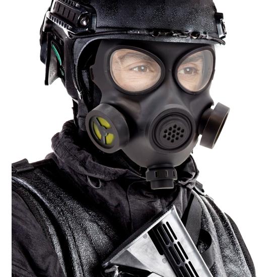 "MÁSCARA DE GÁS" feita de plástico rígido