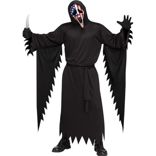 Máscara facial de fantasma patriótico – Terror clássico com estilo americano