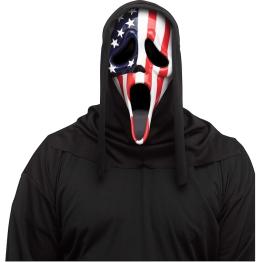 Máscara facial de fantasma patriótico – Terror clássico com estilo americano