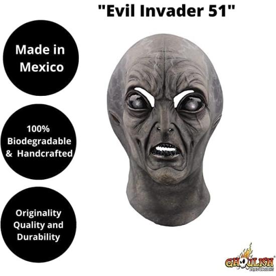 Máscara Evil Invader 51 - Linha Aliens Máscara Evil Invader 51 - Linha Aliens