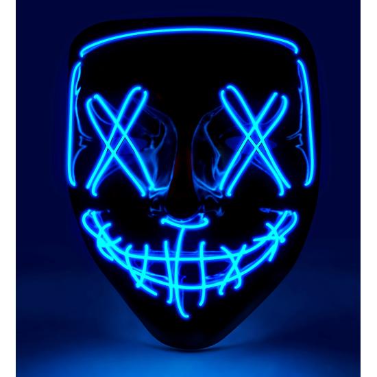 Máscara LED assustadora rosto brilhante psicopata demônio Halloween