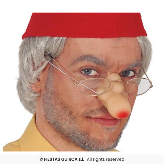 Nariz grotesco de látex