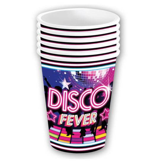 Pacote de 6 copos Disco 240 ML 9 CMS. Pacote de 6 copos Disco 240 ML 9 CMS.