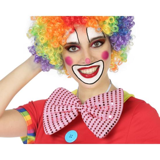 Gravata-borboleta com maxi lantejoulas coloridas grandes