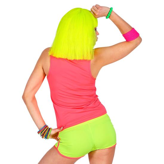 Shorts fluorescentes dos anos 80