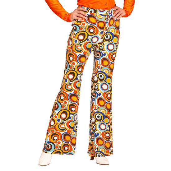 Calça Feminina Anos 70 Groovy Bubbles Calça Feminina Anos 70 Groovy Bubbles