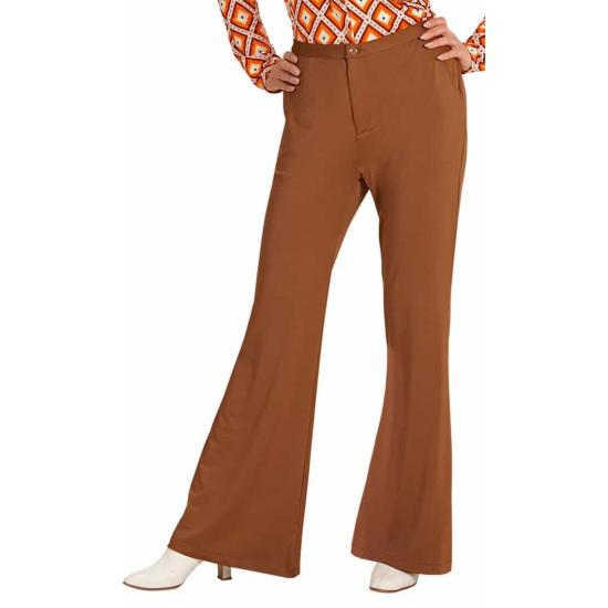 Calça feminina marrom descolada dos anos 70 * Calça feminina marrom descolada dos anos 70 *