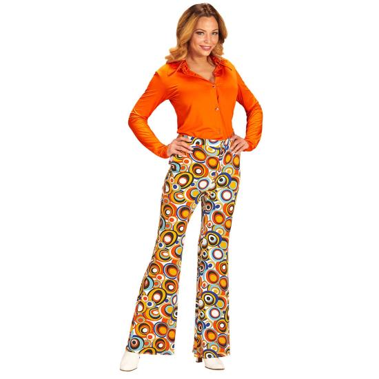 Calça Feminina Anos 70 Groovy Bubbles Calça Feminina Anos 70 Groovy Bubbles