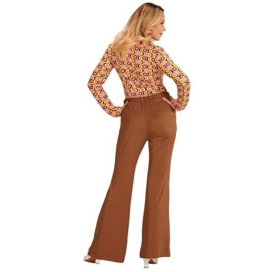 Calça feminina marrom descolada dos anos 70 * Calça feminina marrom descolada dos anos 70 *