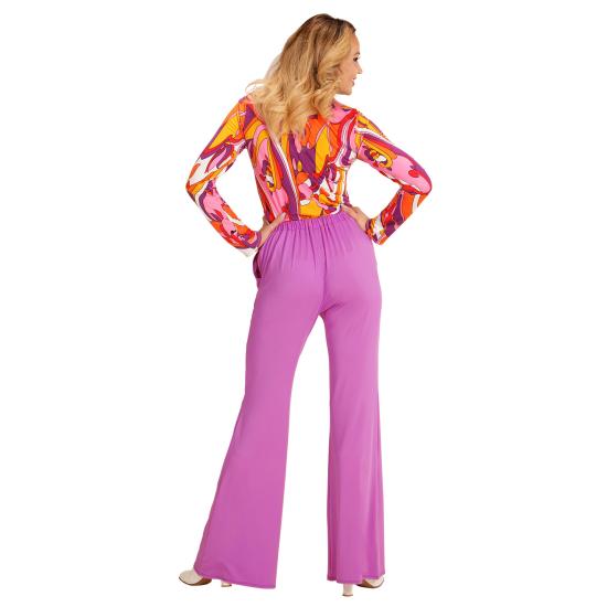 Calça feminina roxa dos anos 70