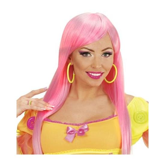 Par de brincos amarelos fluorescentes