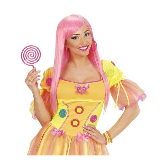 Par de brincos rosa fluorescentes