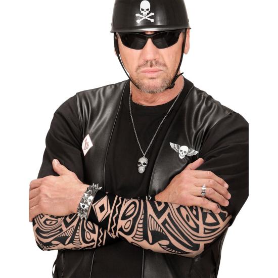 Par de mangas com efeito tatuages