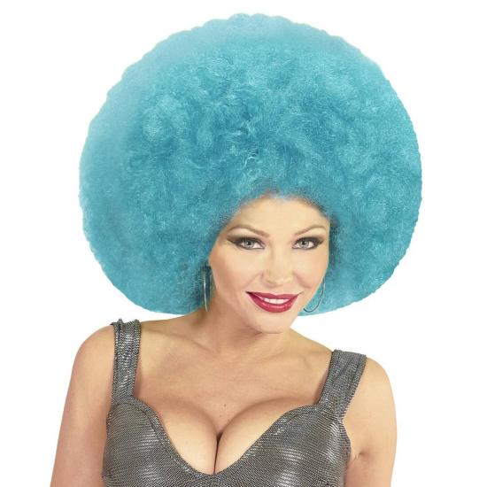 Peruca Afro Azul Oversized.