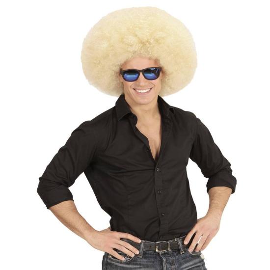 Peruca afro grande cor loira