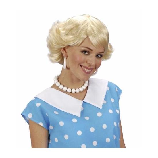 Peruca Anos 50 Curta Loira