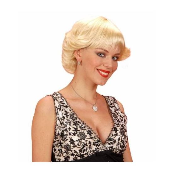Peruca Anos 50 Curta Loira