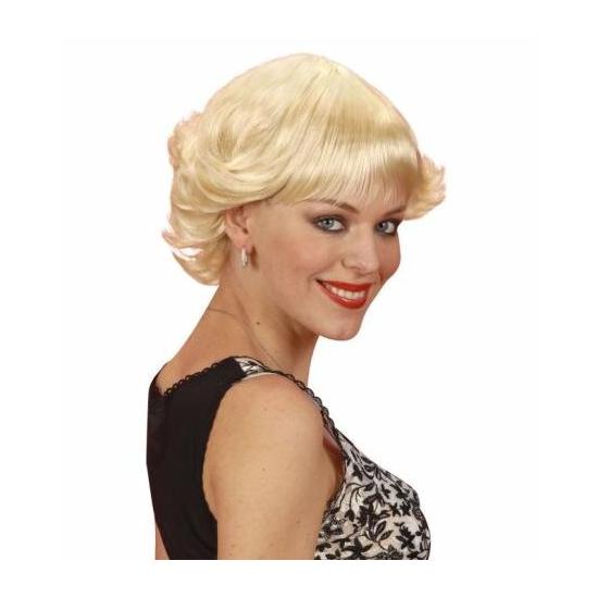 Peruca Anos 50 Curta Loira
