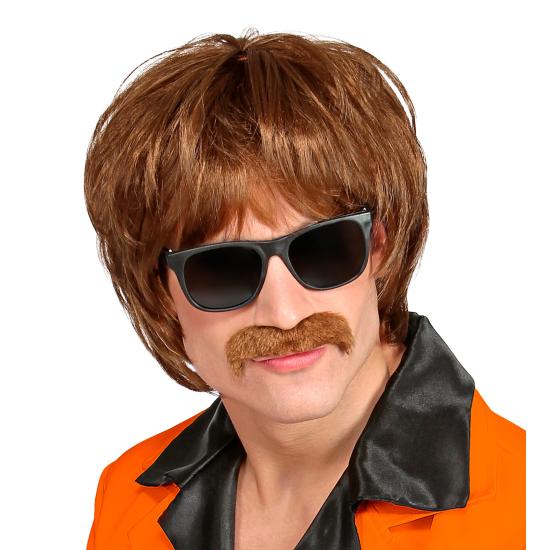 Peruca com bigode dos anos 60 – Estilo retrô para figurinos originais | Widmann