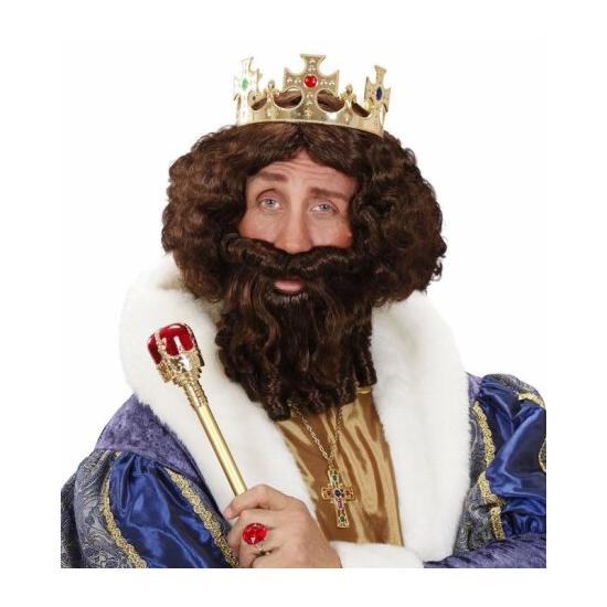 Peruca e barba com cachos