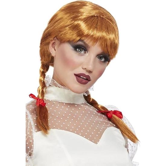 Peruca de rabo de cavalo da boneca Annabelle