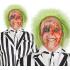 Peruca Beetlejuice, com cabeça careca de látex
