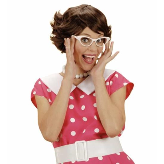 Peruca Anos 50 Curta Mulher Marrom