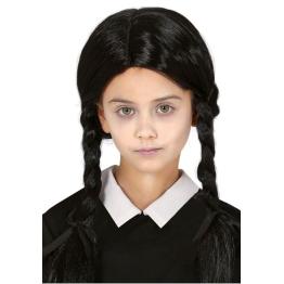 Peruca infantil Wednesday Addams