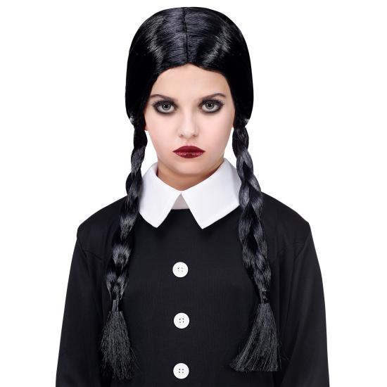 Peruca infantil Wednesday Addams