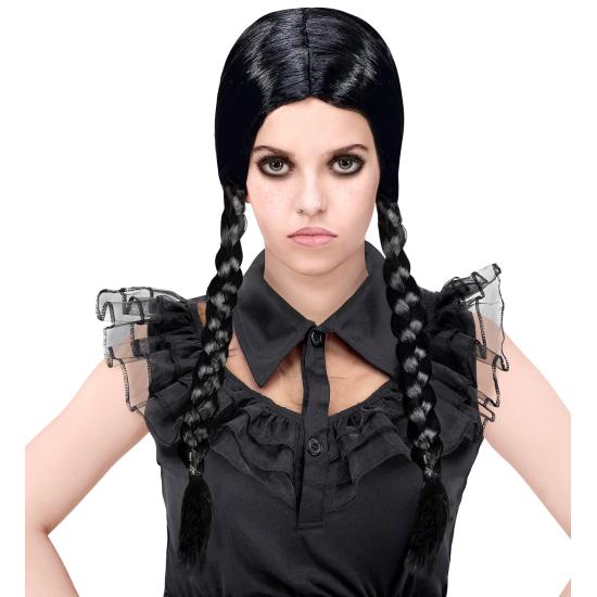 Peruca infantil Wednesday Addams