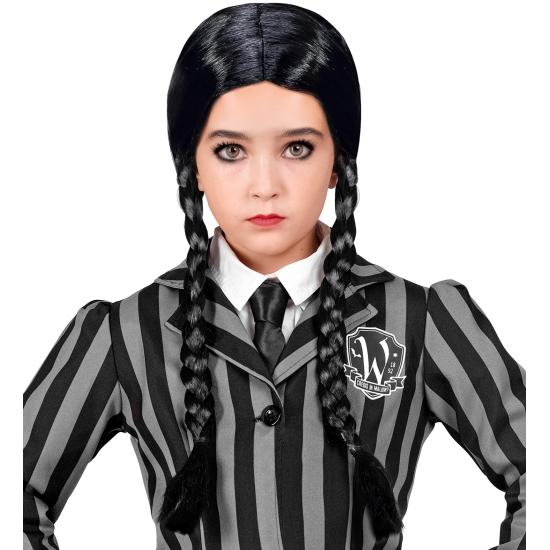 Peruca infantil Wednesday Addams