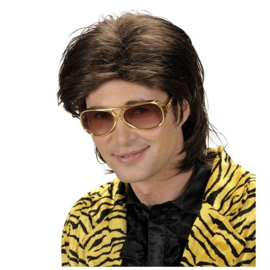 Peruca masculina com efeito molhado